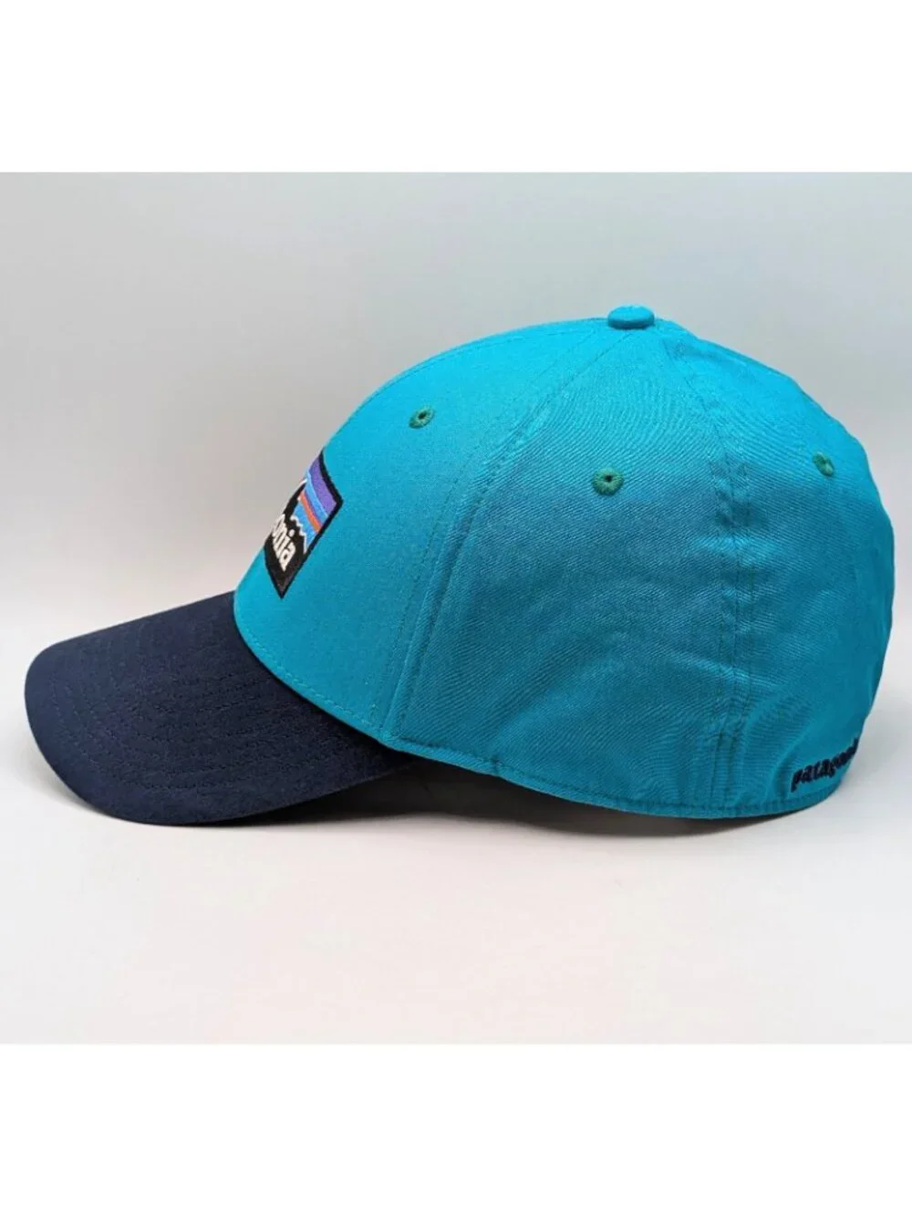 Patagonia Hat Size Small P-6 Logo Baseball Cap Hiking Outdoors Mountain Sky